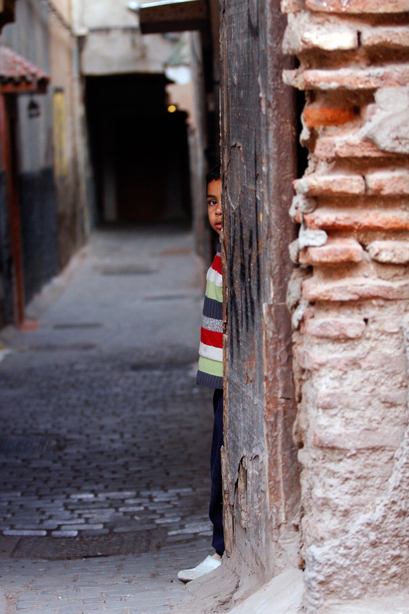 Alley hider, Marrakesh, Morocco
