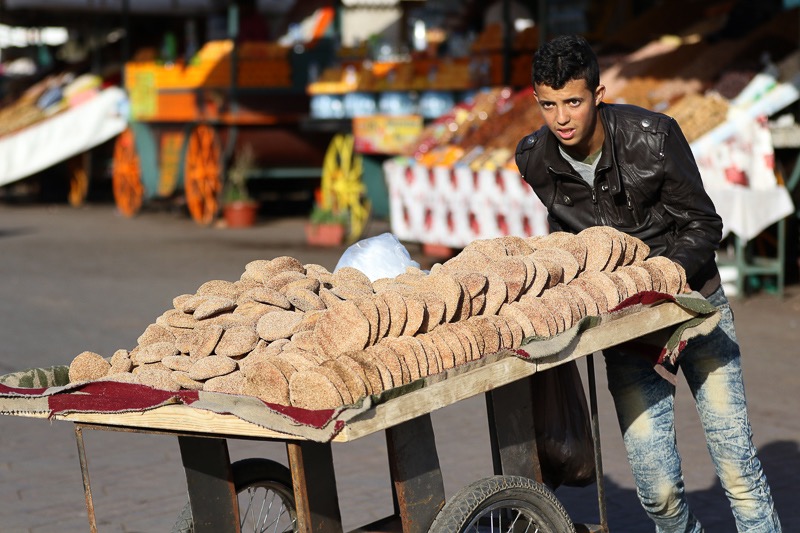 Bread boy, Marrakesh, Morocco
