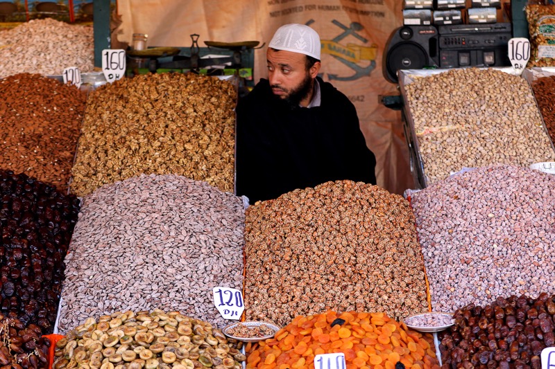 Beans & fruit, Marrakesh, Morocco
