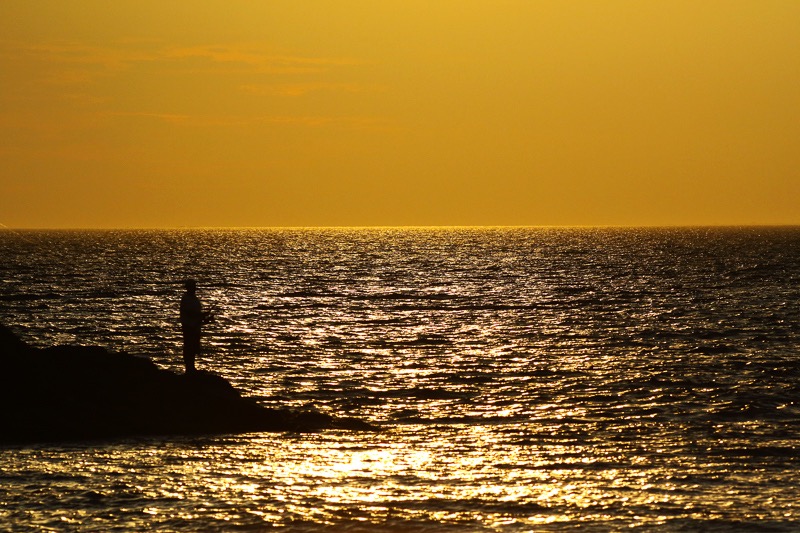 Sunset fisherman, Montauk, NY
